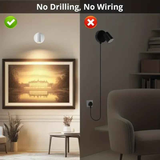 Drill Free Magnetic Charging Spotlight, 2000mAh Long Battery Life Touch Dimming, 350 Degree Rotation Multi Scene, Easily Create Home Ambiance/black