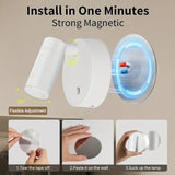 Drill Free Magnetic Charging Spotlight, 2000mAh Long Battery Life Touch Dimming, 350 Degree Rotation Multi Scene, Easily Create Home Ambiance/black