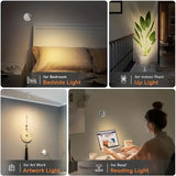 Drill Free Magnetic Charging Spotlight, 2000mAh Long Battery Life Touch Dimming, 350 Degree Rotation Multi Scene, Easily Create Home Ambiance/black