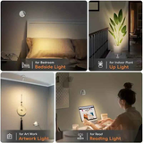 Drill Free Magnetic Charging Spotlight, 2000mAh Long Battery Life Touch Dimming, 350 Degree Rotation Multi Scene, Easily Create Home Ambiance/white
