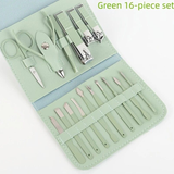 Darrahopens Health & Beauty > Makeup > Nail Care 16-Piece Nail Care Set | Portable & Professional, One Box for Hand & Foot Details.BLUE