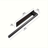 Stainless steel drill-free towel bar, rust-proof and durable, strong adhesive installation, super convenient for hanging towels in bathroom and kitchen../black In Australia - Darrahopens