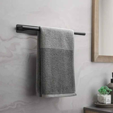 Stainless steel drill-free towel bar, rust-proof and durable, strong adhesive installation, super convenient for hanging towels in bathroom and kitchen../black In Australia - Darrahopens