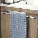 Stainless steel drill-free towel bar, rust-proof and durable, strong adhesive installation, super convenient for hanging towels in bathroom and kitchen../black