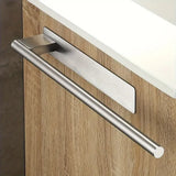 Stainless steel drill-free towel bar, rust-proof and durable, strong adhesive installation, super convenient for hanging towels in bathroom and kitchen../black