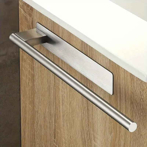 Stainless steel drill-free towel bar, rust-proof and durable, strong adhesive installation, super convenient for hanging towels in bathroom and kitchen../inherent In Australia - Darrahopens