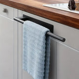 Stainless steel drill-free towel bar, rust-proof and durable, strong adhesive installation, super convenient for hanging towels in bathroom and kitchen../inherent