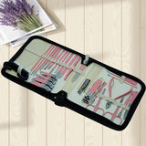 34-Piece Manicure Set: Sharp and Durable Stainless Steel Tools, All-in-One Hand, Foot, and Face Care, Portable Zippered Pouch, a Must-Have Exquisite Grooming Essential for Home and Travel!/pink