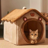 1 Pet Bed House for Cats, Detachable and Washable Cat House, Soft and Warm Winter Cat Bed, Small Dog Cave Nest( NO:M)