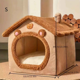 1 Pet Bed House for Cats, Detachable and Washable Cat House, Soft and Warm Winter Cat Bed, Small Dog Cave Nest( NO: S)