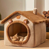 1 Pet Bed House for Cats, Detachable and Washable Cat House, Soft and Warm Winter Cat Bed, Small Dog Cave Nest( NO: S)