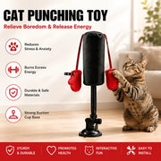Cat Boxing Toy – Suction Cup Stays Secure, Height Adjustable, Unleash Natural Instincts for Happy Exercise Every Day.
