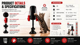 Cat Boxing Toy – Suction Cup Stays Secure, Height Adjustable, Unleash Natural Instincts for Happy Exercise Every Day.