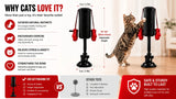 Cat Boxing Toy – Suction Cup Stays Secure, Height Adjustable, Unleash Natural Instincts for Happy Exercise Every Day.