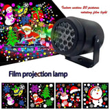 20-Pattern Christmas Projection Lamp, Plug-and-Play USB Lights Up a Fairy-Tale Christmas Night/silver In Australia - Darrahopens