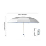 Mini Titanium-Silver UV Protection Umbrella | UPF 2000+ Effective Heat Insulation, 18cm Ultra-Portable, Rain or Shine, Cute & On-the-Go(GREY)
