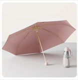 Mini Titanium-Silver UV Protection Umbrella | UPF 2000+ Effective Heat Insulation, 18cm Ultra-Portable, Rain or Shine, Cute & On-the-Go(GREY)