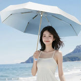 Mini Titanium-Silver UV Protection Umbrella | UPF 2000+ Effective Heat Insulation, 18cm Ultra-Portable, Rain or Shine, Cute & On-the-Go(PINK)