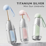 Mini Titanium-Silver UV Protection Umbrella | UPF 2000+ Effective Heat Insulation, 18cm Ultra-Portable, Rain or Shine, Cute & On-the-Go(GREEN） In Australia - Darrahopens