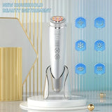 6-in-1 Beauty Device with Hot & Cold Therapy, Red/Blue Light, 3 Intensity Levels & Magnetic Dock. Deep cleansing & firming for daily skincare./WHITE
