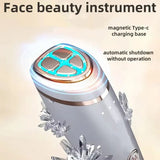 6-in-1 Beauty Device with Hot & Cold Therapy, Red/Blue Light, 3 Intensity Levels & Magnetic Dock. Deep cleansing & firming for daily skincare./WHITE
