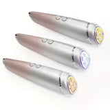 6-in-1 Beauty Device with Hot & Cold Therapy, Red/Blue Light, 3 Intensity Levels & Magnetic Dock. Deep cleansing & firming for daily skincare../Gradient color