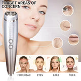 6-in-1 Beauty Device with Hot & Cold Therapy, Red/Blue Light, 3 Intensity Levels & Magnetic Dock. Deep cleansing & firming for daily skincare./RED