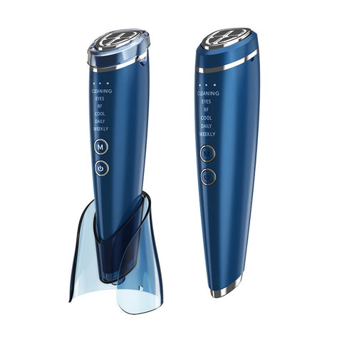 6-in-1 Beauty Device with Hot & Cold Therapy, Red/Blue Light, 3 Intensity Levels & Magnetic Dock. Deep cleansing & firming for daily skincare../Starry blue