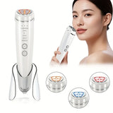 6-in-1 Beauty Device with Hot & Cold Therapy, Red/Blue Light, 3 Intensity Levels & Magnetic Dock. Deep cleansing & firming for daily skincare../Starry blue