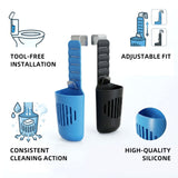2PCS Hanging Toilet Cleaning Basket: No Drilling Required, Easy Installation, Automatic Cleaning with Every Flush, Long-Lasting Stain Removal, Deodorizing, and Fresh Fragrance/blue