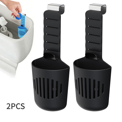2PCS Hanging Toilet Cleaning Basket: No Drilling Required, Easy Installation, Automatic Cleaning with Every Flush, Long-Lasting Stain Removal, Deodorizing, and Fresh Fragrance/black