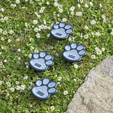 4PCS Dog Paw Solar Ground Light: Realistic paw print design, solar powered, auto on at night. Add warmth and charm to your garden pathway./white light