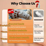 WHITE Cat Paw Fingerless Electric Heating Gloves, 3 adjustable heating levels, washable, 2000mAh battery, fluffy and warm, perfect for study and entertainment, ideal gift for birthdays and Christmas.