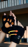 WHITE Cat Paw Fingerless Electric Heating Gloves, 3 adjustable heating levels, washable, 2000mAh battery, fluffy and warm, perfect for study and entertainment, ideal gift for birthdays and Christmas.