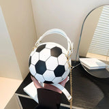 Soccer Theme Ladies Handbag, PU Material, Hand Carry Shoulder Crossbody Three Ways, Daily Outing Versatile Fashion(green)