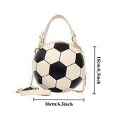 Soccer Theme Ladies Handbag, PU Material, Hand Carry Shoulder Crossbody Three Ways, Daily Outing Versatile Fashion(green)