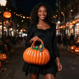 New PU 3D Pumpkin Bag, Rustic Handheld Crossbody Autumn Daily Bag
