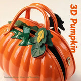 New PU 3D Pumpkin Bag, Rustic Handheld Crossbody Autumn Daily Bag