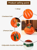 New PU 3D Pumpkin Bag, Rustic Handheld Crossbody Autumn Daily Bag