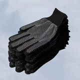 10 pairs Nylon Dot Grip Work Gloves – 13-Gauge PVC Dots Safety Gloves for Construction, Electrical & Handling, Breathable Knit, Non-Slip(black)