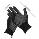 10 pairs Nylon Dot Grip Work Gloves – 13-Gauge PVC Dots Safety Gloves for Construction, Electrical & Handling, Breathable Knit, Non-Slip(black)
