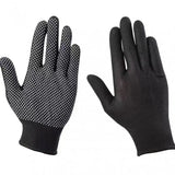10 pairs Nylon Dot Grip Work Gloves – 13-Gauge PVC Dots Safety Gloves for Construction, Electrical & Handling, Breathable Knit, Non-Slip(black)