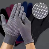 10 pairs Nylon Dot Grip Work Gloves – 13-Gauge PVC Dots Safety Gloves for Construction, Electrical & Handling, Breathable Knit, Non-Slip(grey)