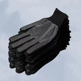 10 pairs Nylon Dot Grip Work Gloves – 13-Gauge PVC Dots Safety Gloves for Construction, Electrical & Handling, Breathable Knit, Non-Slip(grey)