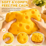 1 Oversized Cheese Stress Relief Toy – Slow-Rebound Giant Soft Cheese Squishy Ball, Kids' Party Favor, Desktop Decoration, Office Relaxation Item, Christmas/Halloween/Birthday Gift In Australia - Darrahopens