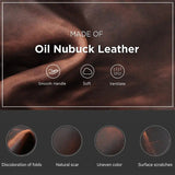 Oil Nubuck Leather Barrel Piggy Bank, Top-Grain Cowhide Plain Design, Zipper Closure Portable（brown）