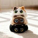 Adorable Big-Eyed Cat Plush Toy – Soft, Fluffy, Palm-Sized, Perfect for Playtime Cuddles and Soothing Companionship. (Siamese Cat)