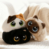 Adorable Big-Eyed Cat Plush Toy – Soft, Fluffy, Palm-Sized, Perfect for Playtime Cuddles and Soothing Companionship. (Calico Cat)