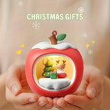 Christmas Apple House Atmosphere Light, 3-Level Dimming & Tap-to-Light, USB-Powered Portable Design, a Peace-Blessing Holiday Gift