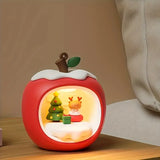Christmas Apple House Atmosphere Light, 3-Level Dimming & Tap-to-Light, USB-Powered Portable Design, a Peace-Blessing Holiday Gift